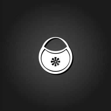 Bebek önlüğü simgesi düz.