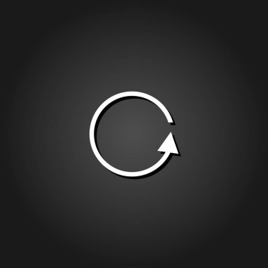 Yeniden yükle döndürme döngü simgesi düz yenileme.