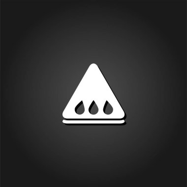 Karpuz slice simgesinin düz.