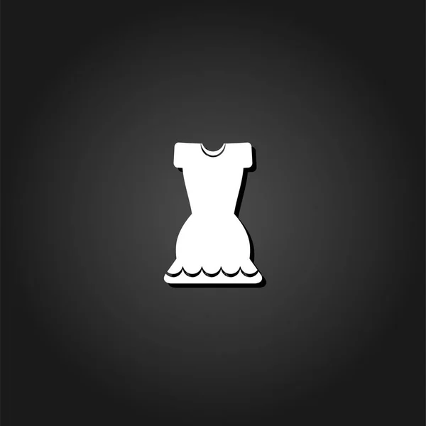 Icono de vestido plano . — Vector de stock