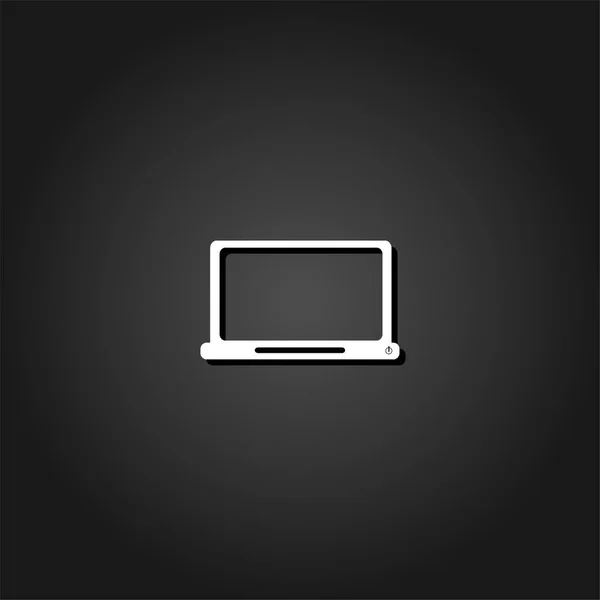 Icône ordinateur portable plat . — Image vectorielle