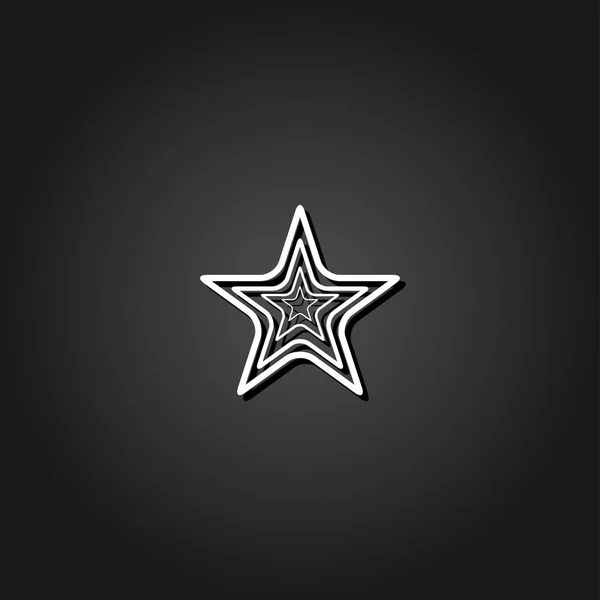 Icône étoile plat . — Image vectorielle