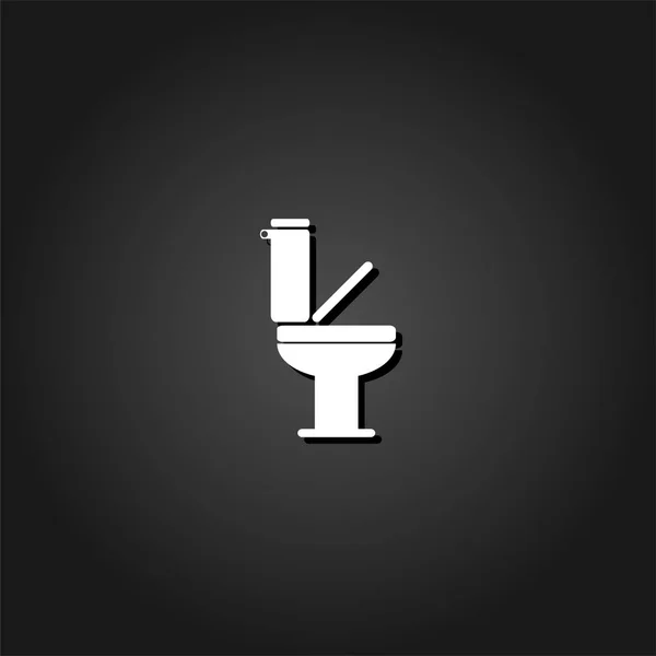 Toilet icon flat. — Stock Vector