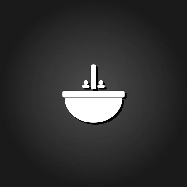 Icône lavabo plat . — Image vectorielle