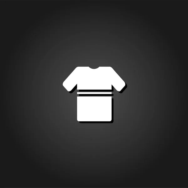 Camiseta con rayas icono plano . — Vector de stock