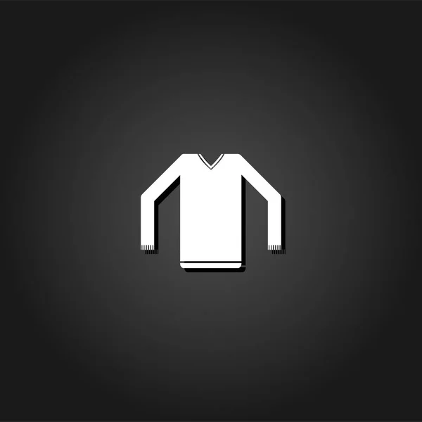 Sweater icon flat. — Stock Vector