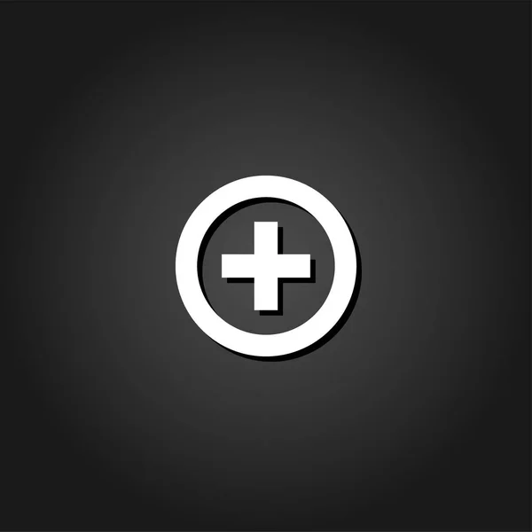 Medical cross icon flat — Stock Vector