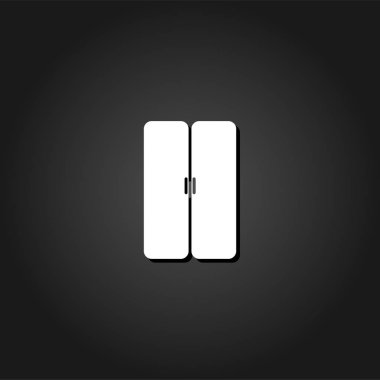 Çift kanatlı kapı simgesi düz