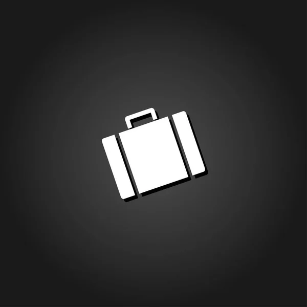 Icono de maleta plano . — Vector de stock
