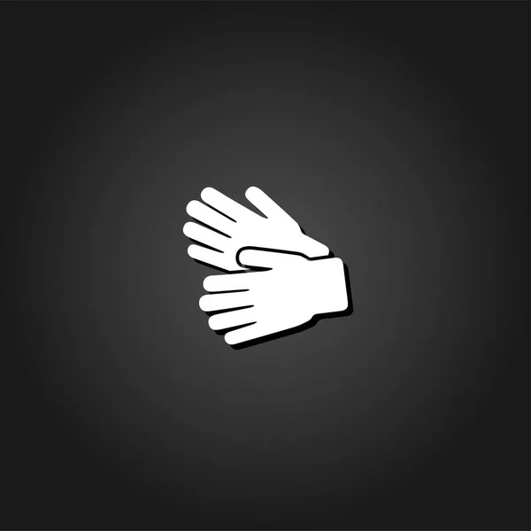 Zahradní rukavice ikona plochý — Stockový vektor