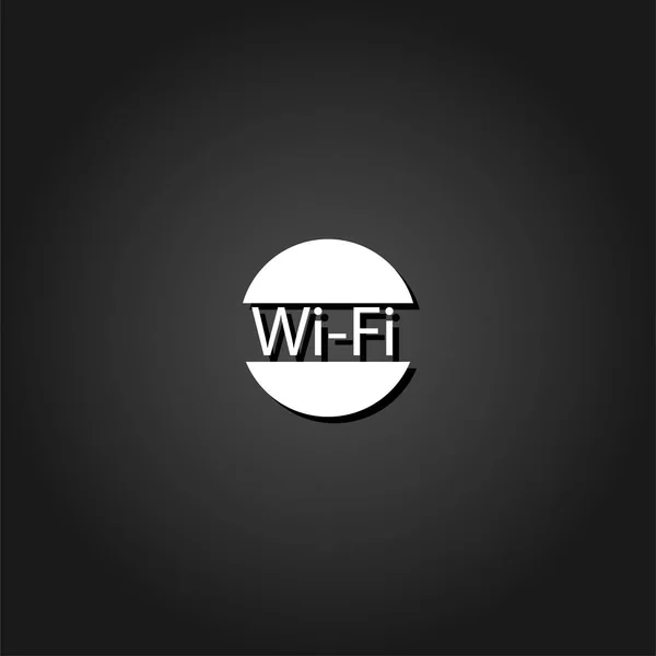 Wifi-Ikone flach — Stockvektor