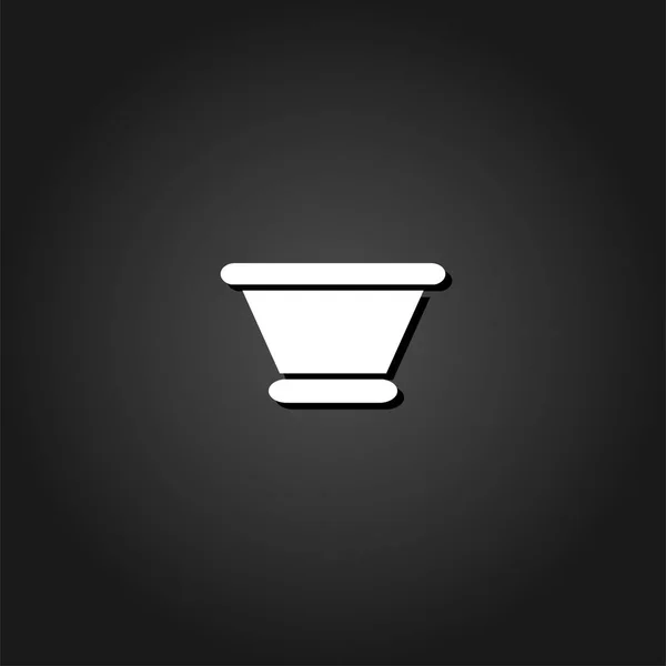 Clay pot pictogram plat — Stockvector