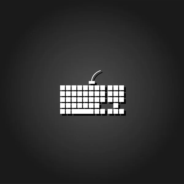 Slim icona della tastiera del computer piatto — Vettoriale Stock
