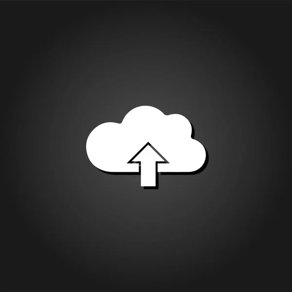 Wolkensymbol flach hochladen — Stockvektor