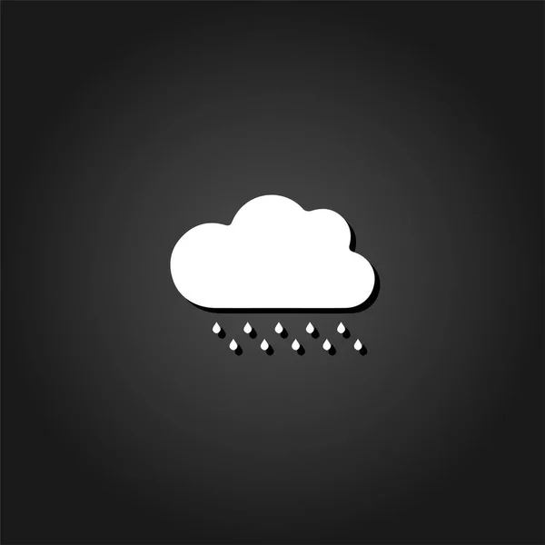 Βροχή εικονίδιο επίπεδη — Διανυσματικό Αρχείο