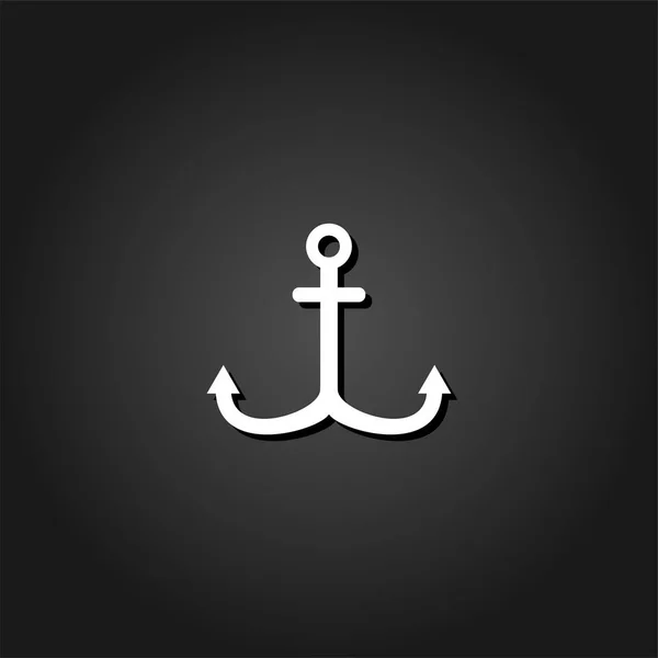 Icona di ancoraggio piatta — Vettoriale Stock