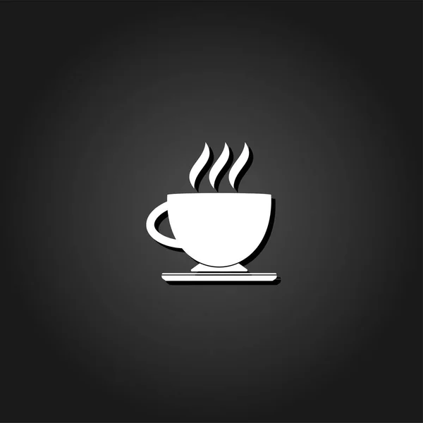 Cofee cup icon flat — Stock Vector