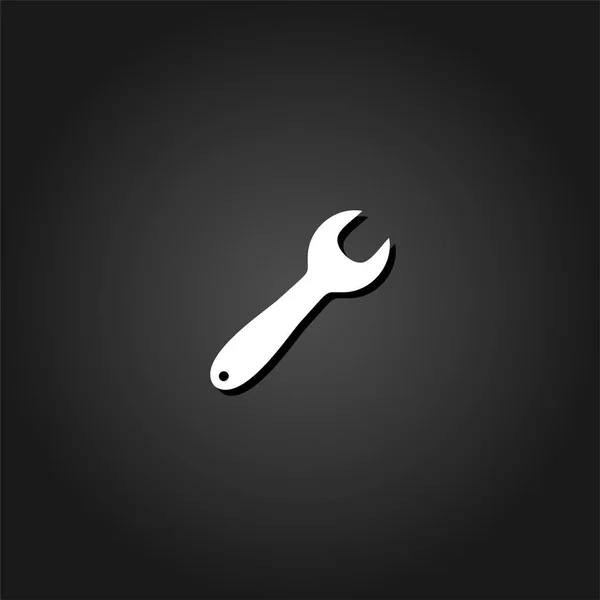 Wrench icon flat — Stock Vector