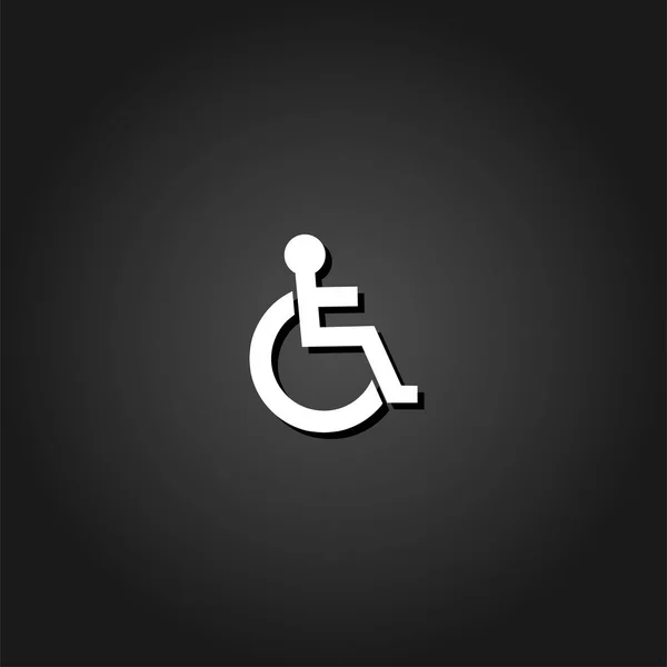 Icona disabilitata piatta — Vettoriale Stock