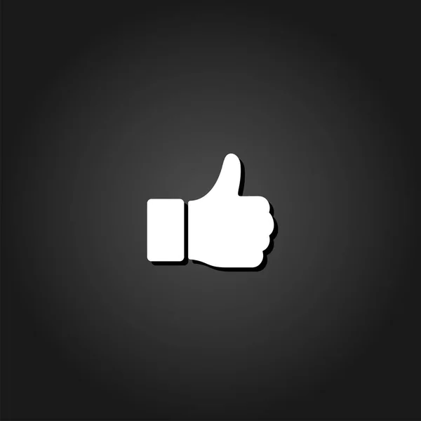 Thumb Up ícone plana — Vetor de Stock