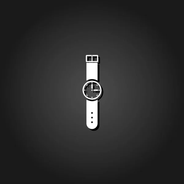 손목 시계 아이콘 플랫 — 스톡 벡터