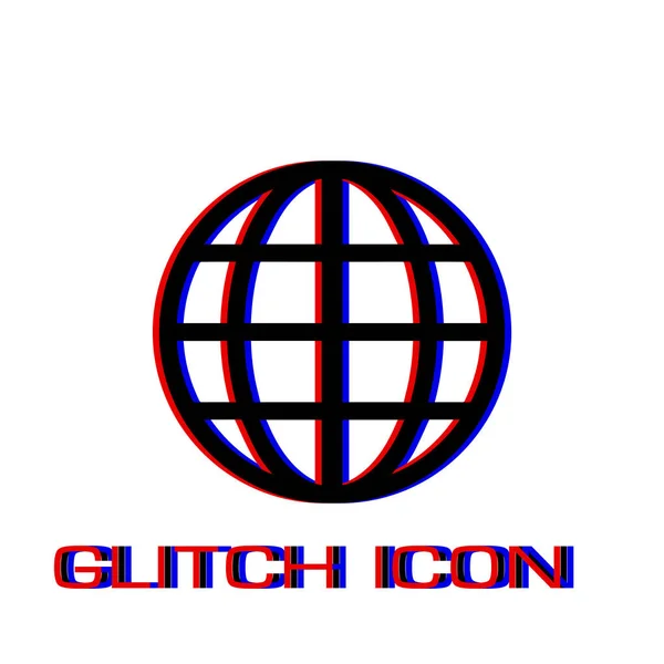 Globe icon flat — Stock Vector