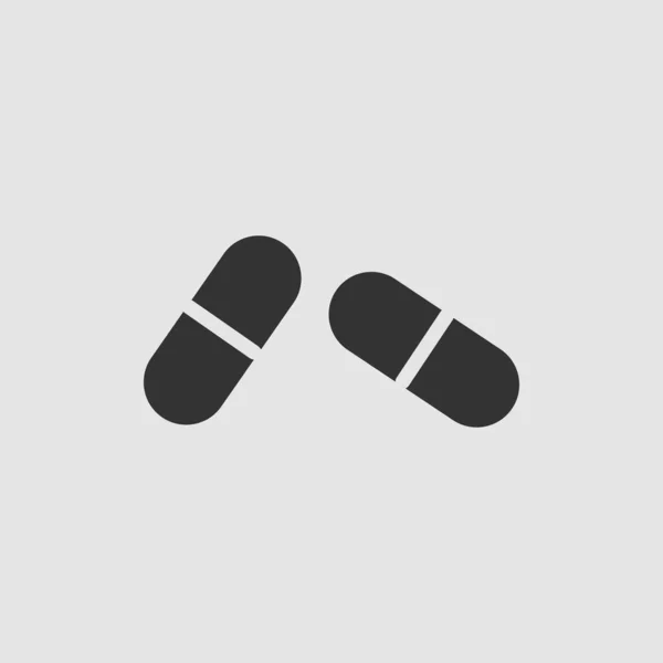 Pill Icon Flat 일러스트 — 스톡 벡터