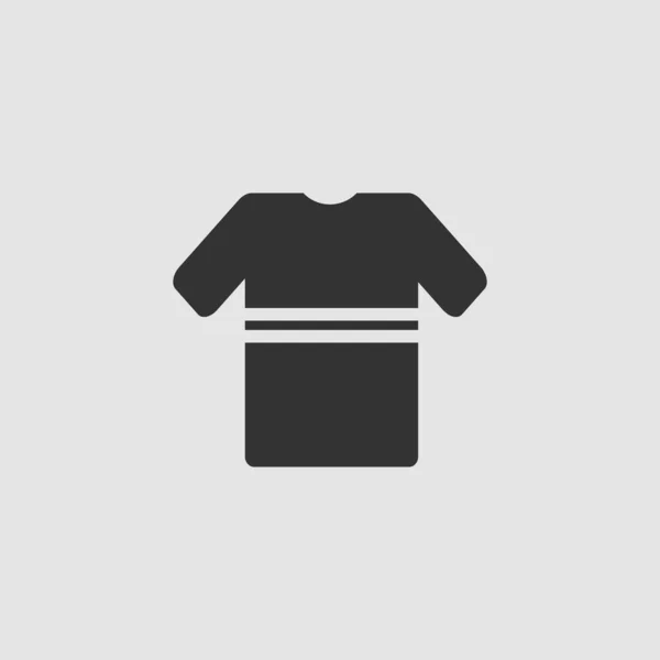 Shirt Mit Streifen Symbol Flach Schwarzes Piktogramm Auf Grauem Hintergrund — Stockvektor