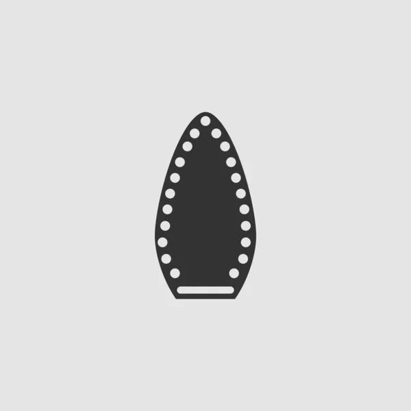 Dampfbügeleisen Symbol Flach Schwarzes Piktogramm Auf Grauem Hintergrund Vektorillustration Symbol — Stockvektor