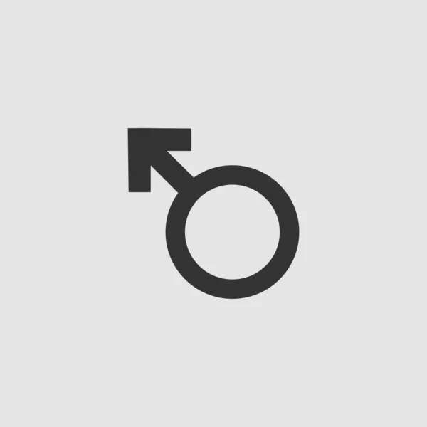 Icône Masculine Plate Pictogramme Noir Sur Fond Gris Illustration Vectorielle — Image vectorielle