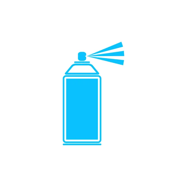 Spray Ícone Plana Pictograma Azul Sobre Fundo Branco Símbolo Ilustração —  Vetores de Stock