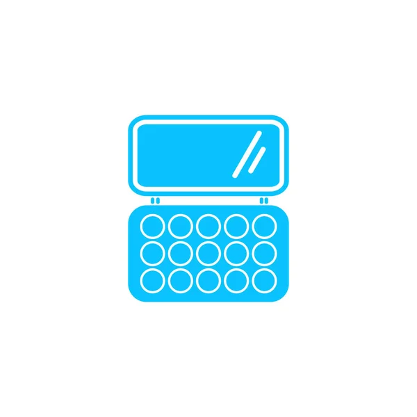 Cosmetics Icon Flat Blue Pictogram White Background Vector Illustration Symbol — Stock Vector