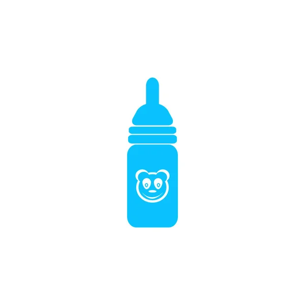 Bottiglia Latte Bambino Icona Piatta Pittogramma Blu Sfondo Bianco Simbolo — Vettoriale Stock