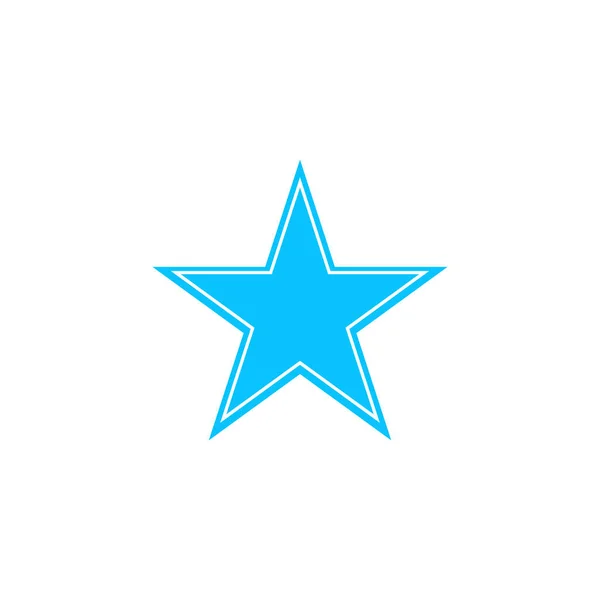 Icono Estrella Plana Pictograma Azul Sobre Fondo Blanco Símbolo Ilustración Vector De Stock