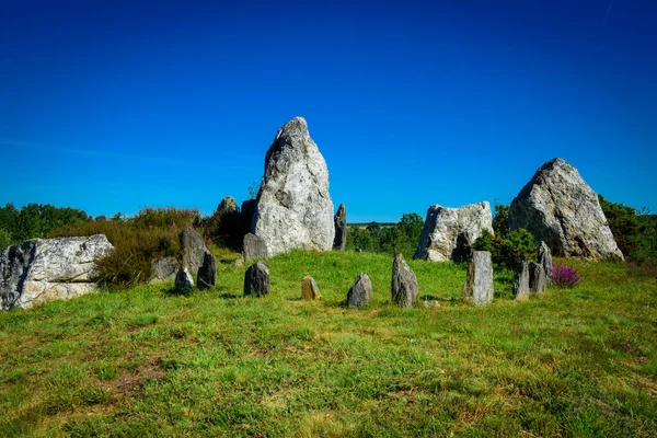 Círculo Piedra Del Sitio Megalítico Lande Cojoux — Foto de Stock