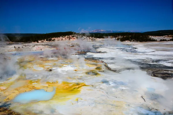 Porcelain Springs Norris Bassin Yellowstone — Stock Photo, Image