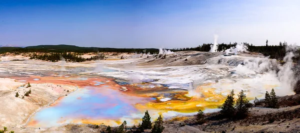 Vista Panorámica Norris Bassin Sus Piscinas Opalescentes — Foto de Stock