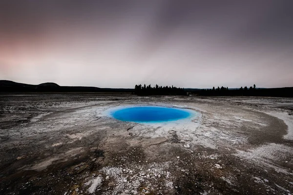 Opal Pool Sunset Grand Prismatic Spring — Stock Photo, Image