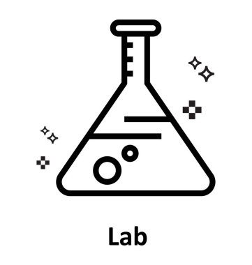 Laboratuvar satırı düzenlenebilir vektör simgesi 