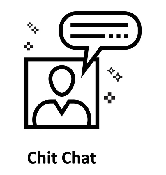 Chitchat Line Editierbares Vektorsymbol — Stockvektor