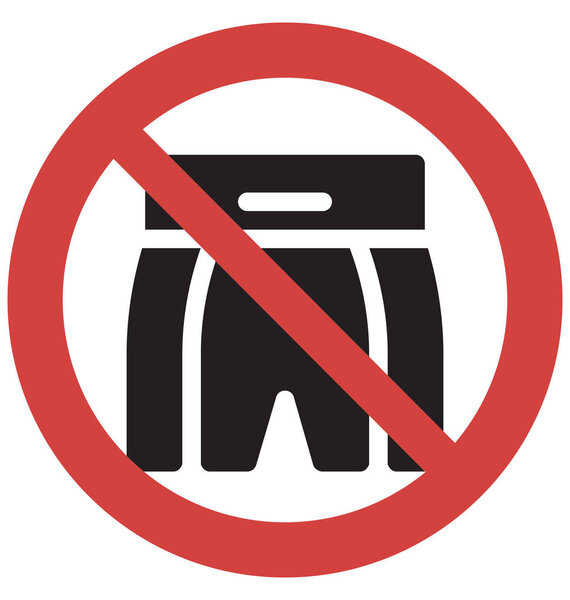 Stop Shorts Vector Icon