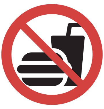 Dur Fast food vektör simgesi