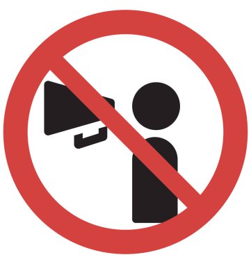 Duyuru vektör simge durdurmak