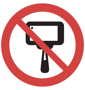 Selfie vektör simge durdurmak