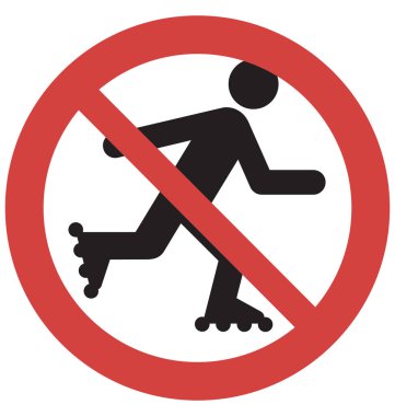 Buz pateni vektör simge durdurmak