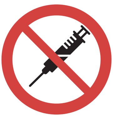 Enjeksiyon vektör simge durdurmak