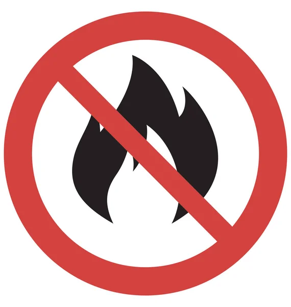 Icône Vectorielle Stop Flame — Image vectorielle