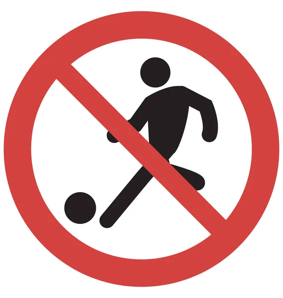 Stop Playing Football Vector Icon — стоковый вектор