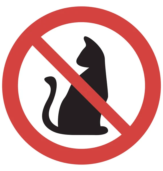 Katzenvektorsymbol Stoppen — Stockvektor