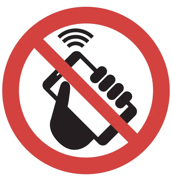 Stop Icona Vettoriale Wifi Mobile — Vettoriale Stock